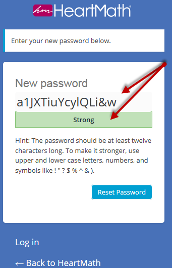 enter new password